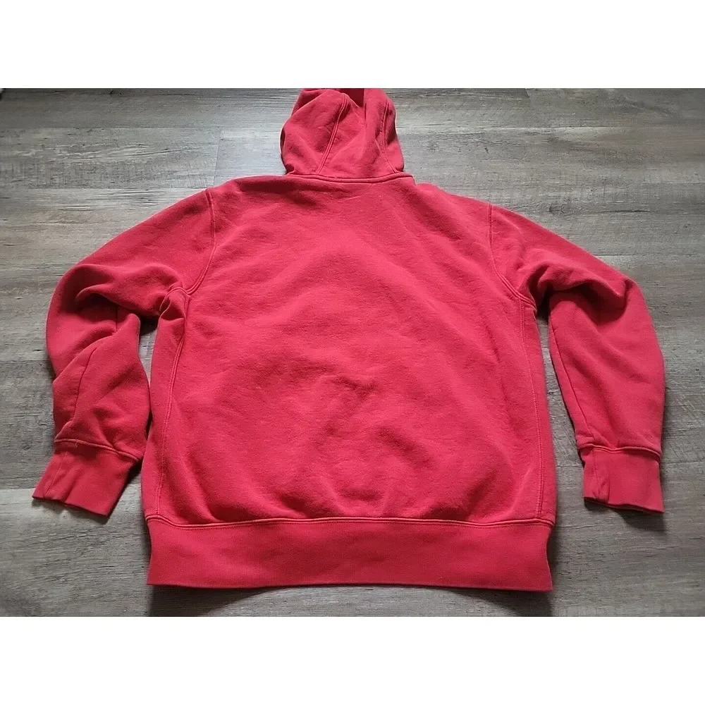 Nike Mens Just Do It Full‎ Zip Hoodie Red Fleece Sweatshirt Small BV5068-657